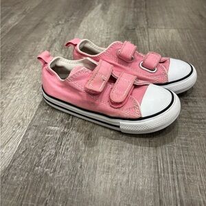 Converse Kids Pink Velcro Sneakers